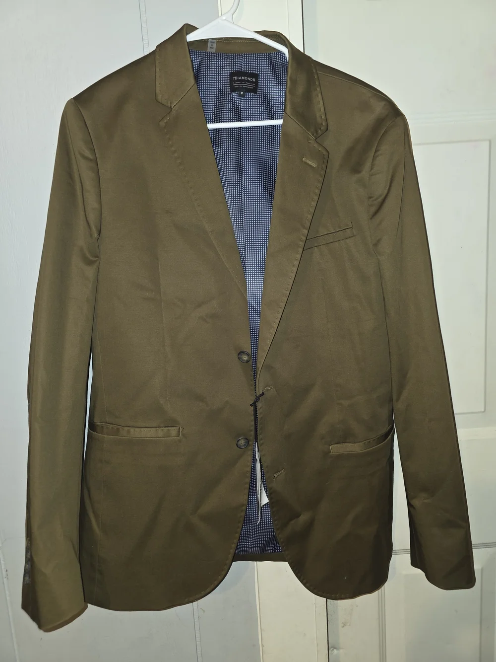 Saco Blazer 7 Diamonds Man Size M New Green Oliva Slim